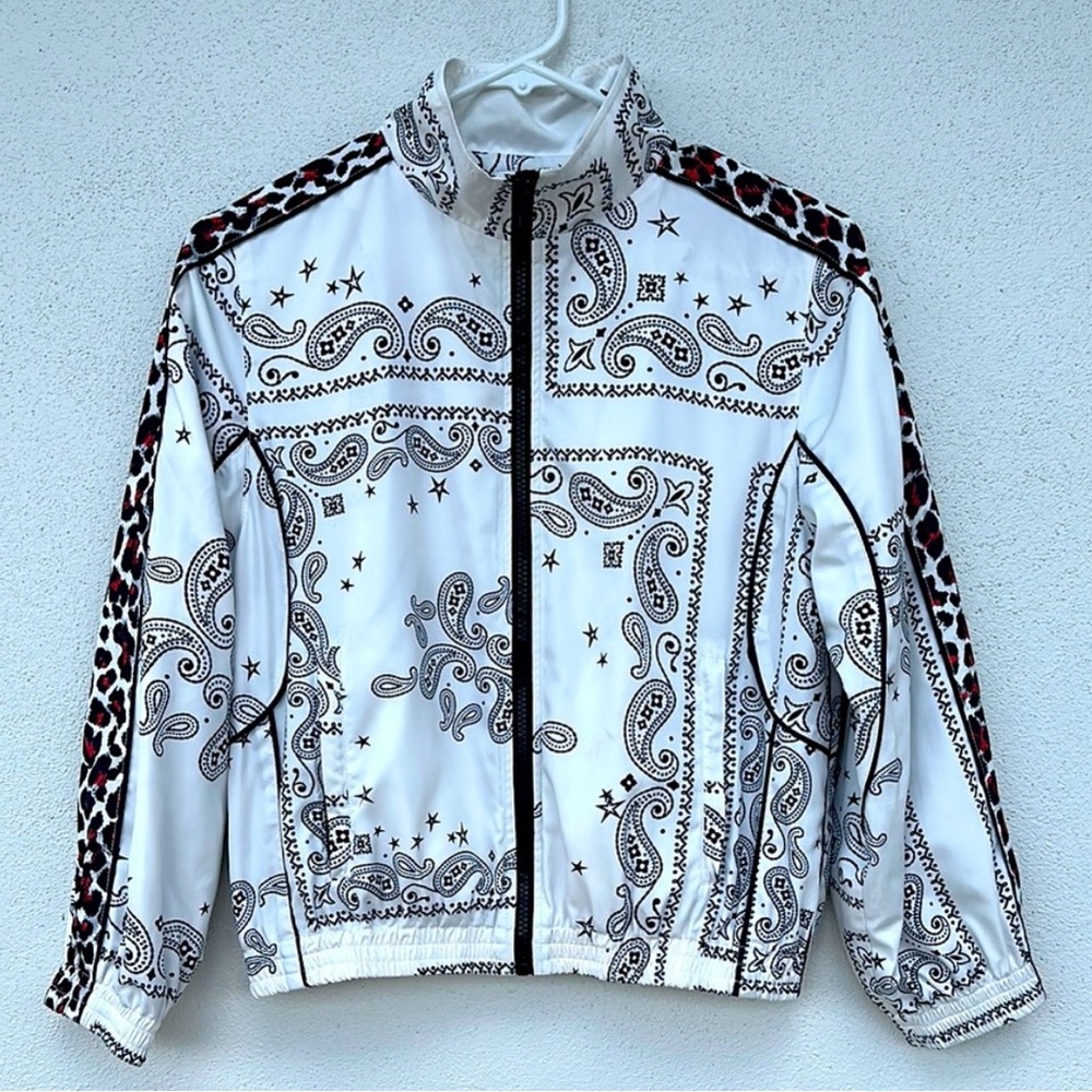 Pam & Gela Paisley Bandana Print Bomber Jacket